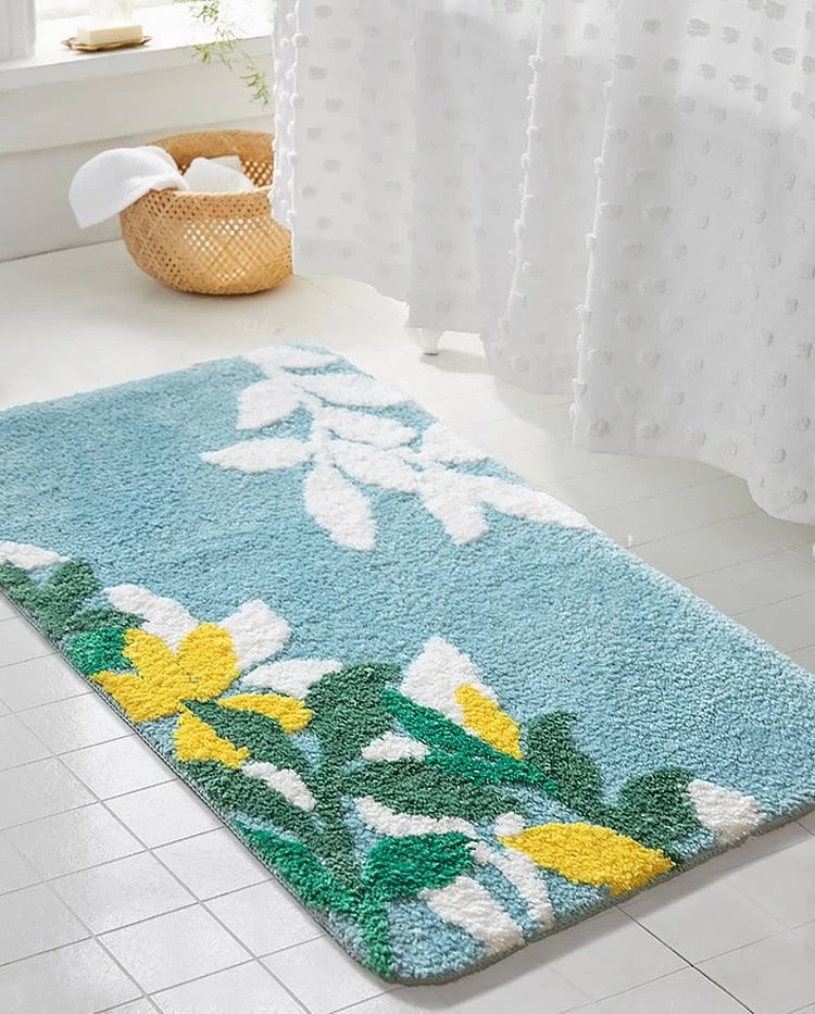 Floral Bath Mat -Bathlova