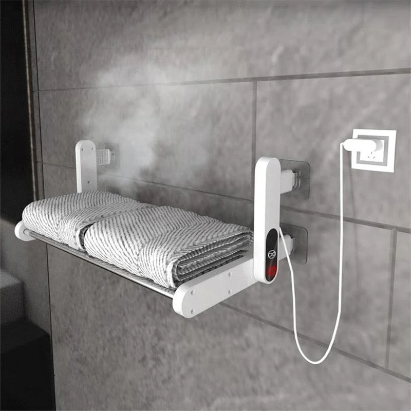 Foldable Electric Towel Warmer Carbon Fiber Heating with Timer -Bathlova