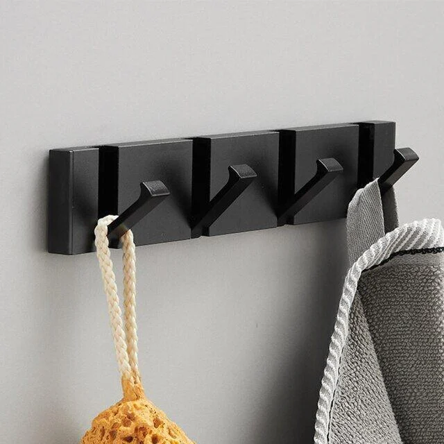 Folding Towel Hanger 2 Ways Wall Hook Coat Clothe Holder for Bathroom -Bathlova