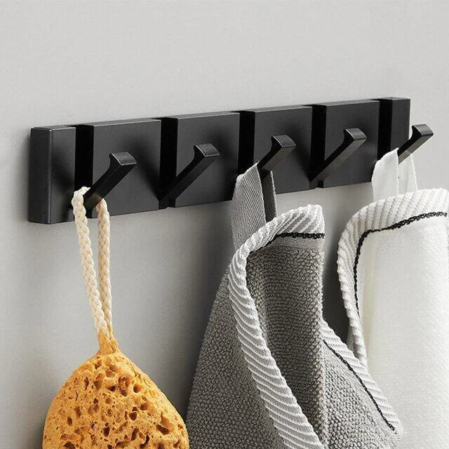 Folding Towel Hanger 2 Ways Wall Hook Coat Clothe Holder for Bathroom -Bathlova