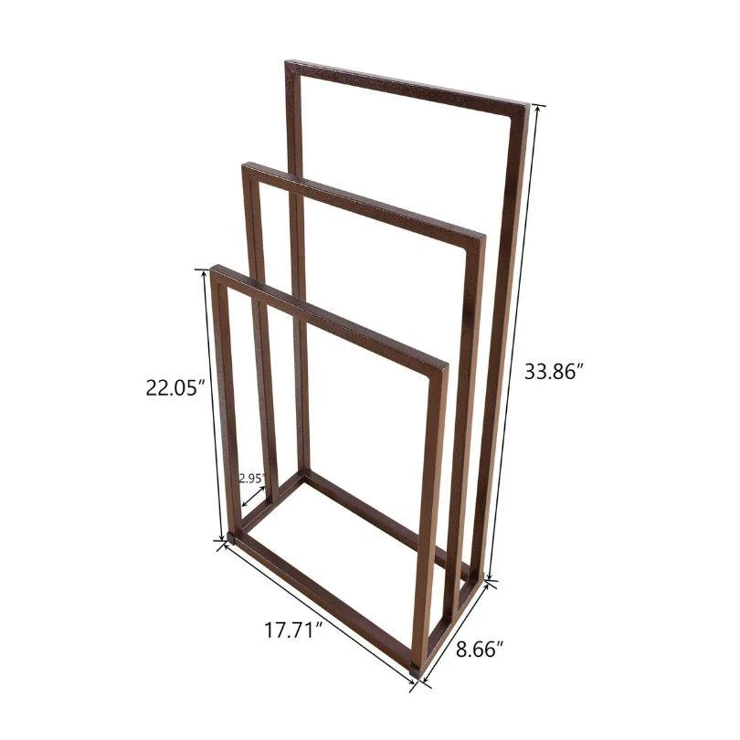 Freestanding 3-Tiers Metal Towel Rack Holder -Bathlova