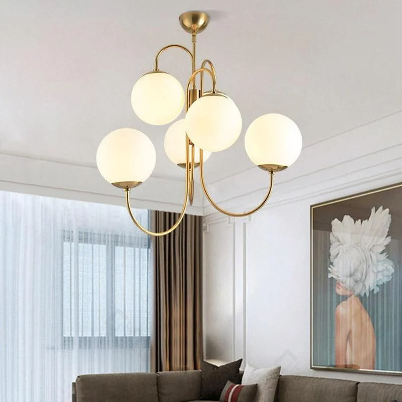 Frosted Glass Multi-Bulb Chandelier -Bathlova