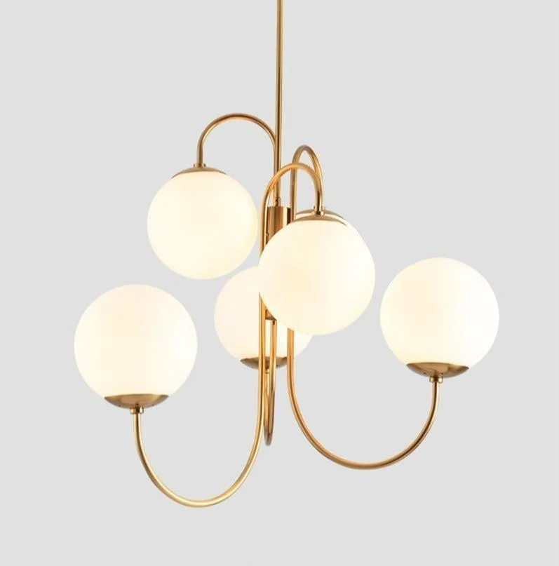 Frosted Glass Multi-Bulb Chandelier -Bathlova