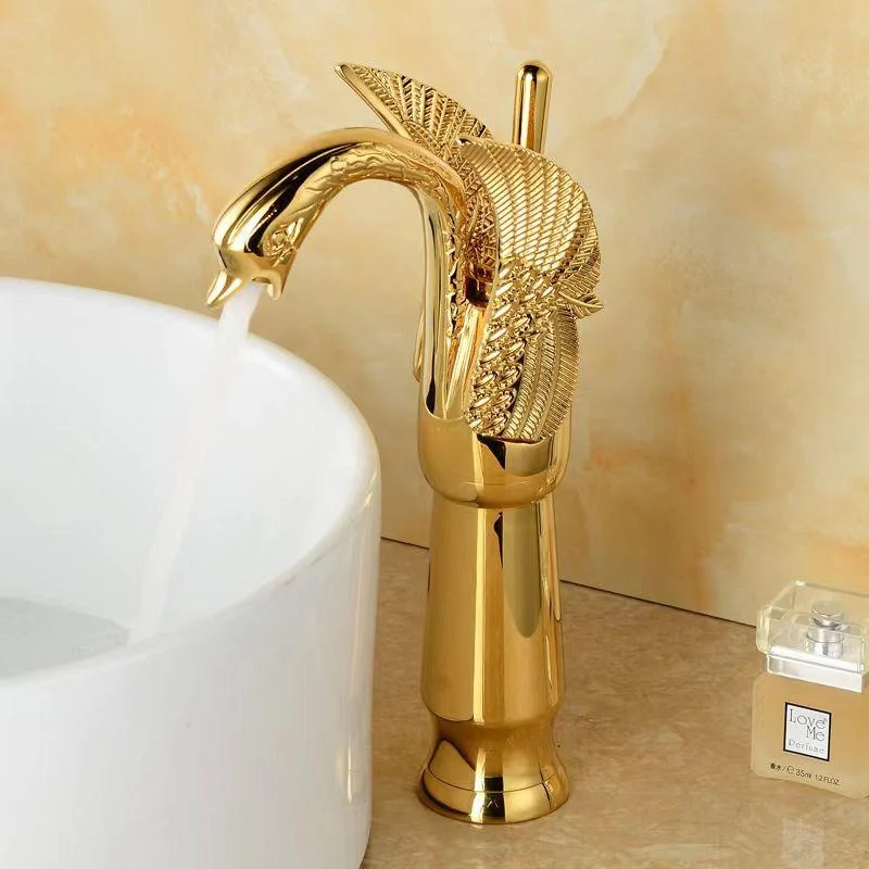 Full Brass Bathroom Vanity Tap Hot and Cold Single Handle Basin Tap -Bathlova