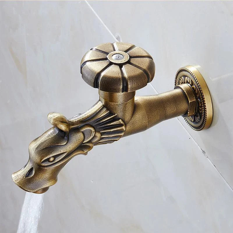 Garden Tap Wall Mount Outdoor Dragon Water Hose Cold Tap Decorative -Bathlova