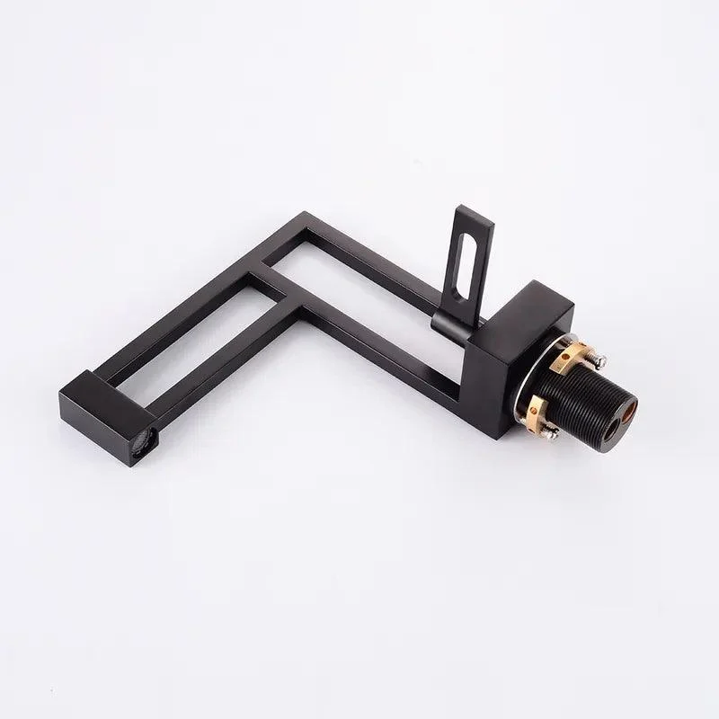 Geometric Deck-Mounted Black Matte Bathroom Tap -Bathlova