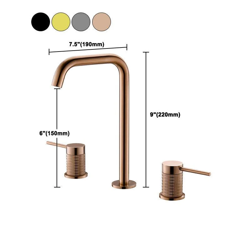 Glam 2-Handle Bathroom Sink Tap with High-Arc Widespread Bathroom Sink Tap -Bathlova