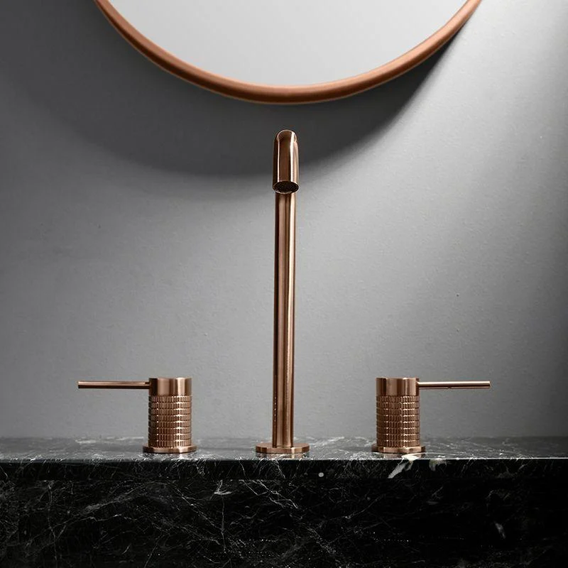 Glam 2-Handle Bathroom Sink Tap with High-Arc Widespread Bathroom Sink Tap -Bathlova