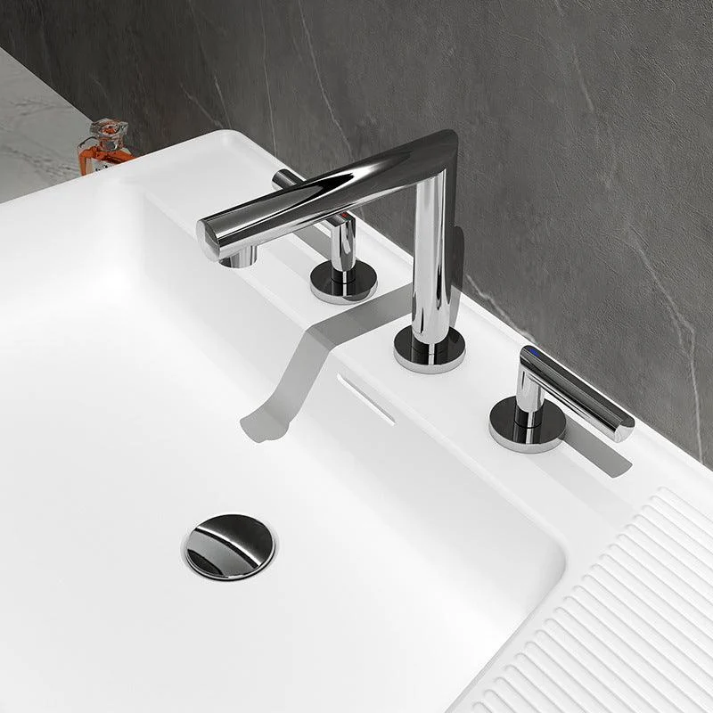 Glam 2-Handle Bathroom Sink Tap with Low Arc Widespread Bathroom Sink Tap -Bathlova