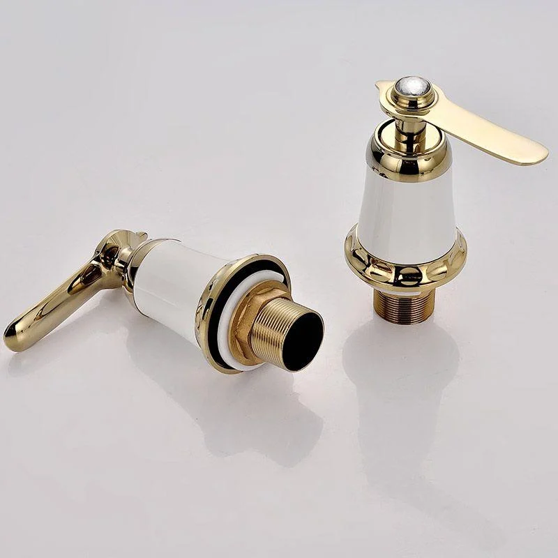 Glam Bath Tap Trim Deck Mounted Lever Handle Swivel Spout Bathtub Tap -Bathlova