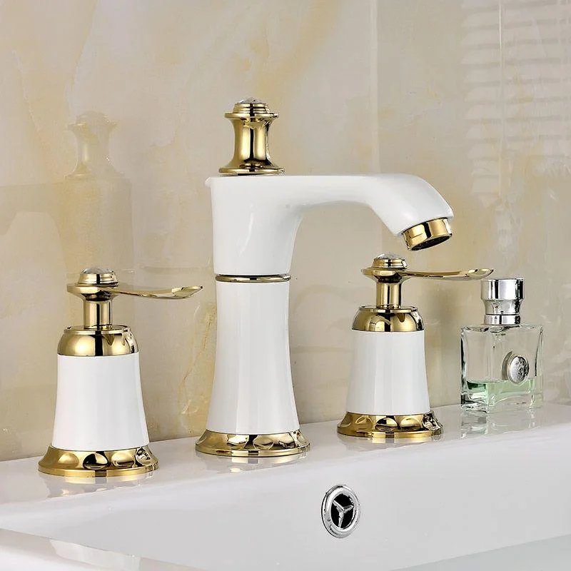 Glam Bath Tap Trim Deck Mounted Lever Handle Swivel Spout Bathtub Tap -Bathlova