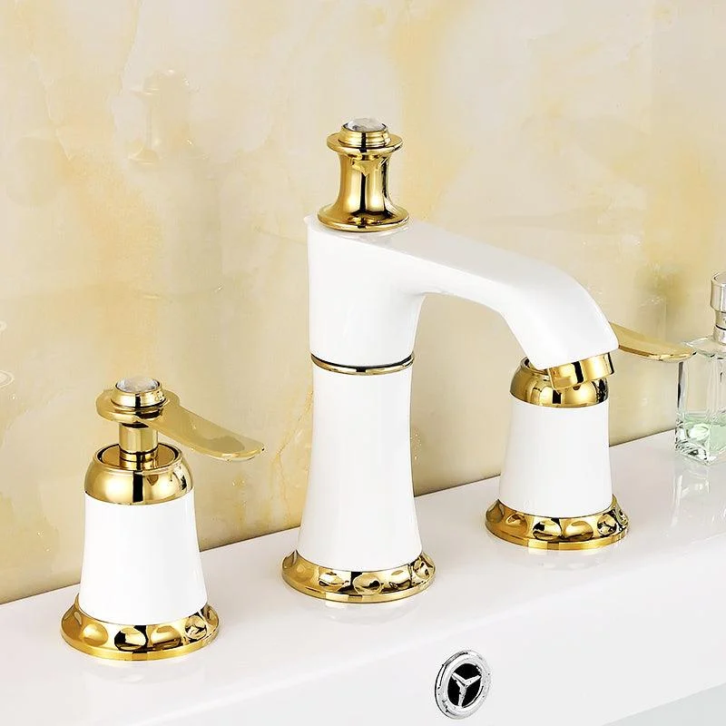 Glam Bath Tap Trim Deck Mounted Lever Handle Swivel Spout Bathtub Tap -Bathlova