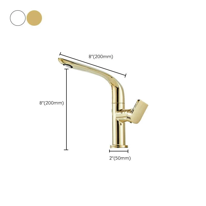 Glam Brass Bathroom Sink Tap with 1-Handle Lavatory Tap -Bathlova