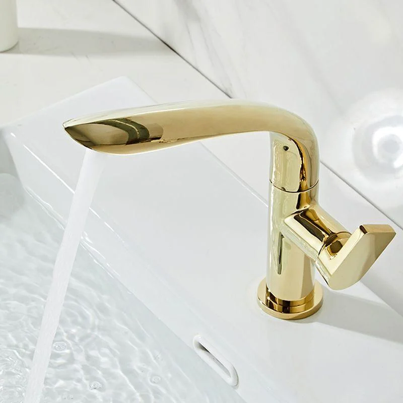 Glam Brass Bathroom Sink Tap with 1-Handle Lavatory Tap -Bathlova