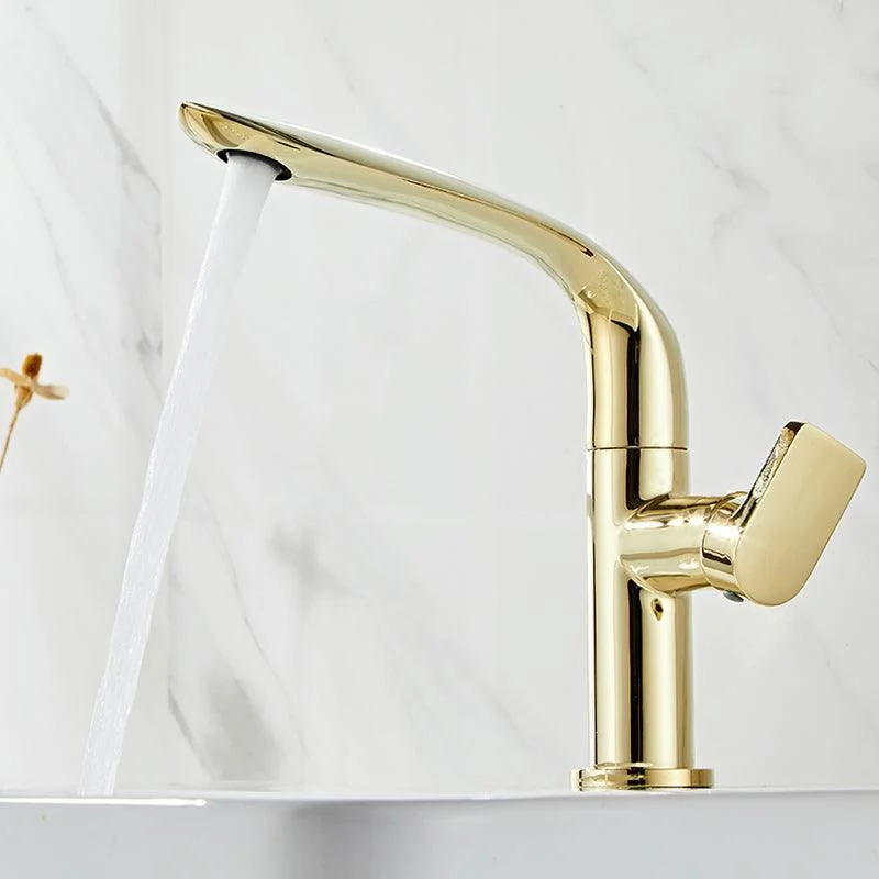 Glam Brass Bathroom Sink Tap with 1-Handle Lavatory Tap -Bathlova