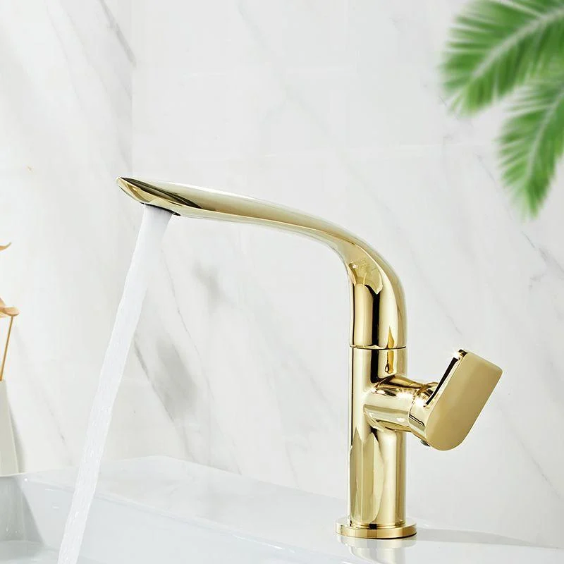 Glam Brass Bathroom Sink Tap with 1-Handle Lavatory Tap -Bathlova