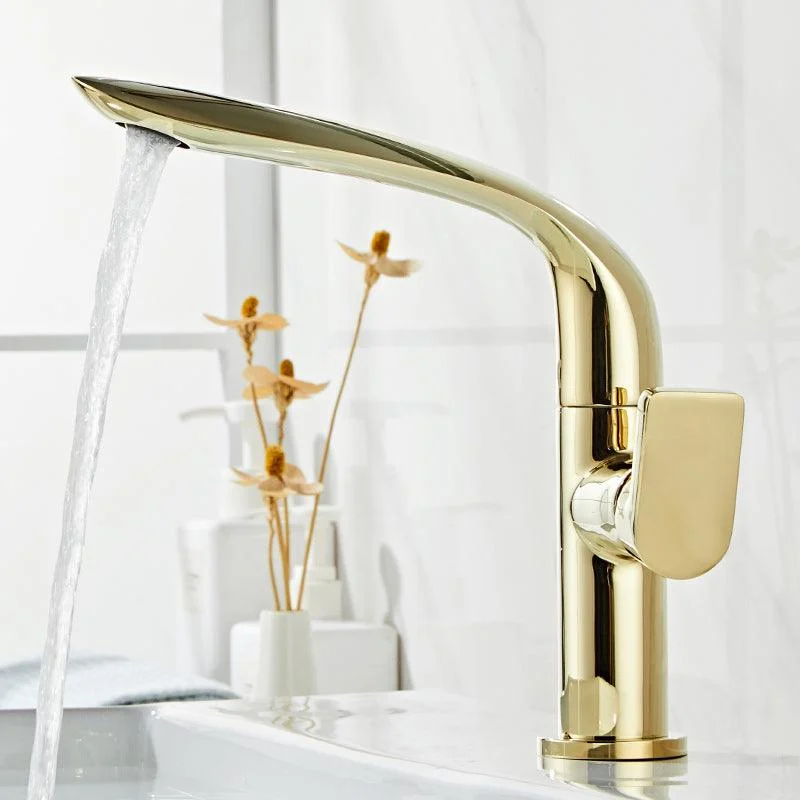 Glam Brass Bathroom Sink Tap with 1-Handle Lavatory Tap -Bathlova