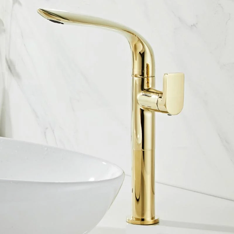 Glam Brass Bathroom Sink Tap with 1-Handle Lavatory Tap -Bathlova