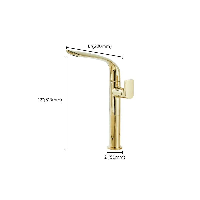 Glam Brass Bathroom Sink Tap with 1-Handle Lavatory Tap -Bathlova