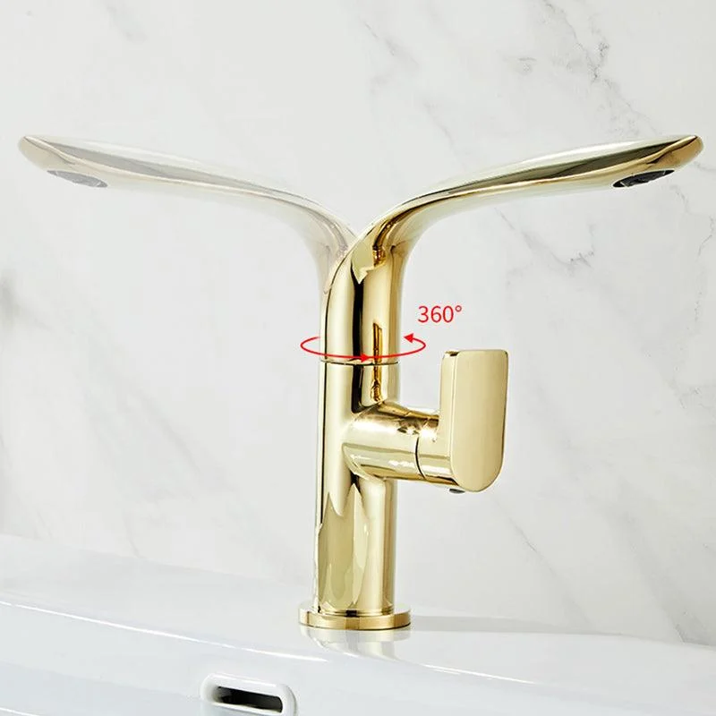 Glam Brass Bathroom Sink Tap with 1-Handle Lavatory Tap -Bathlova