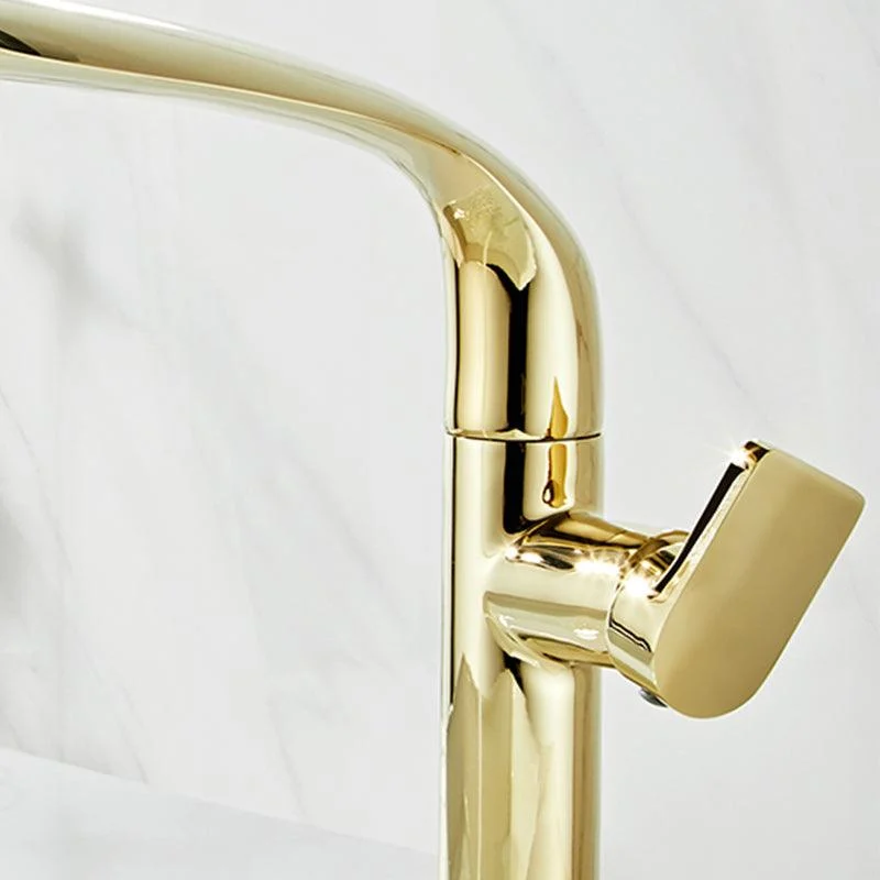 Glam Brass Bathroom Sink Tap with 1-Handle Lavatory Tap -Bathlova