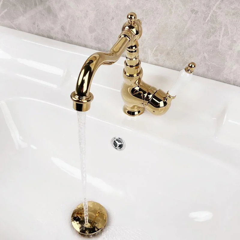 Glam Brass Bathroom Sink Tap with 1-Handle Vessel Sink Bathroom Tap -Bathlova