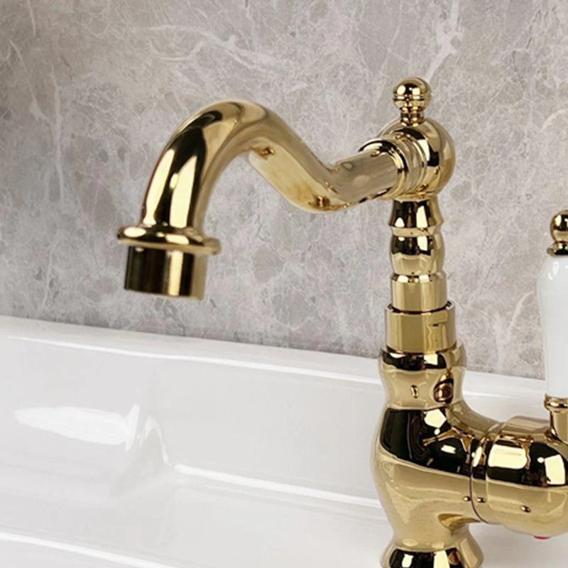 Glam Brass Bathroom Sink Tap with 1-Handle Vessel Sink Bathroom Tap -Bathlova