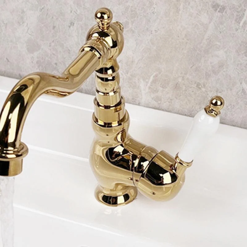 Glam Brass Bathroom Sink Tap with 1-Handle Vessel Sink Bathroom Tap -Bathlova