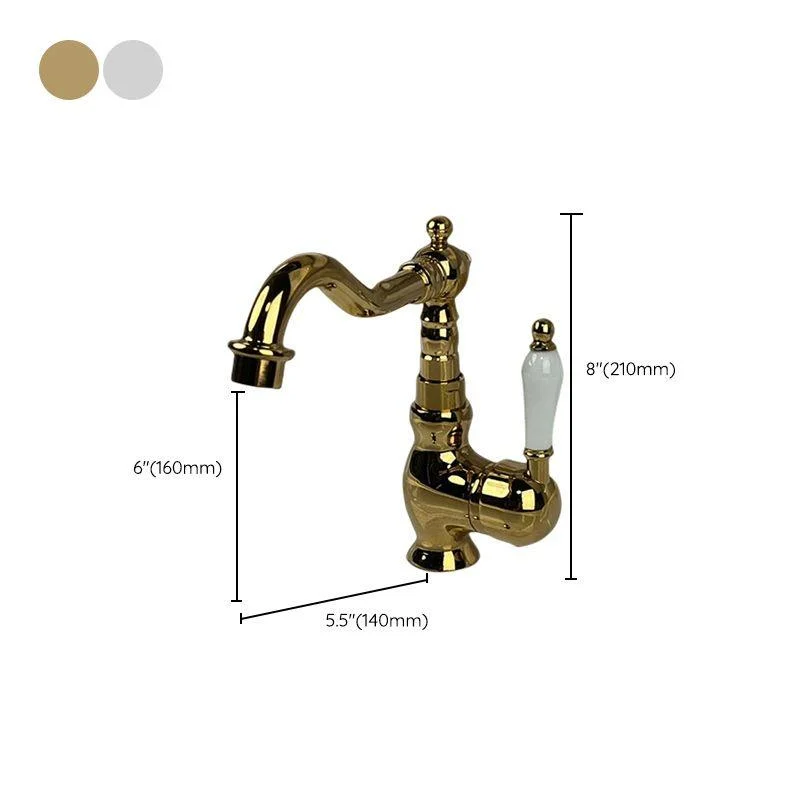 Glam Brass Bathroom Sink Tap with 1-Handle Vessel Sink Bathroom Tap -Bathlova