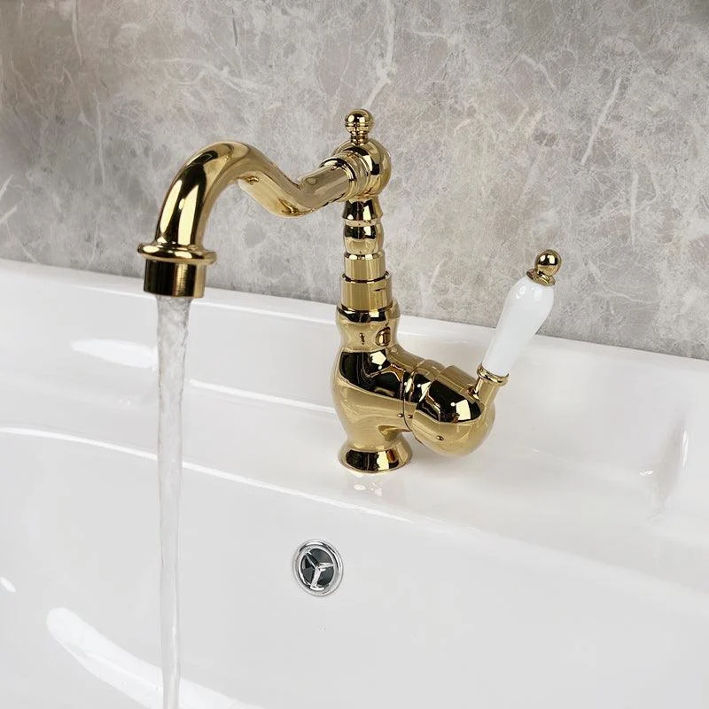 Glam Brass Bathroom Sink Tap with 1-Handle Vessel Sink Bathroom Tap -Bathlova