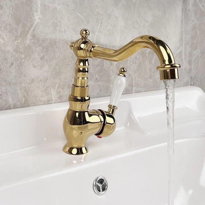 Glam Brass Bathroom Sink Tap with 1-Handle Vessel Sink Bathroom Tap -Bathlova