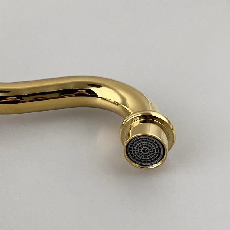 Glam Brass Bathroom Sink Tap with 1-Handle Vessel Sink Bathroom Tap -Bathlova