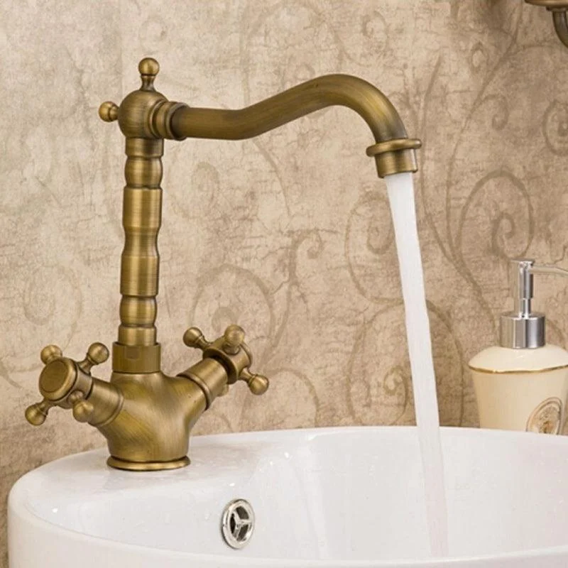 Glam Centerset Tap One Hole Bathroom Tap with 2 Handles -Bathlova