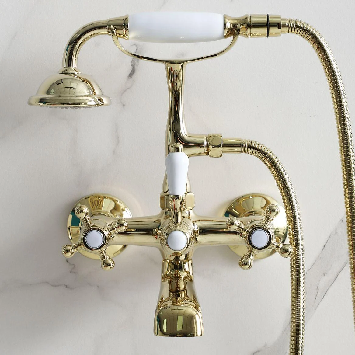 Glam Retro Wall Mounted Metal Claw Foot Tub Tap Trim Low Arc Claw Foot Tub Tap -Bathlova