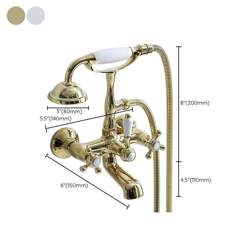 Glam Retro Wall Mounted Metal Claw Foot Tub Tap Trim Low Arc Claw Foot Tub Tap -Bathlova