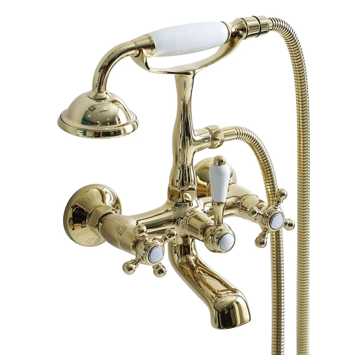 Glam Retro Wall Mounted Metal Claw Foot Tub Tap Trim Low Arc Claw Foot Tub Tap -Bathlova