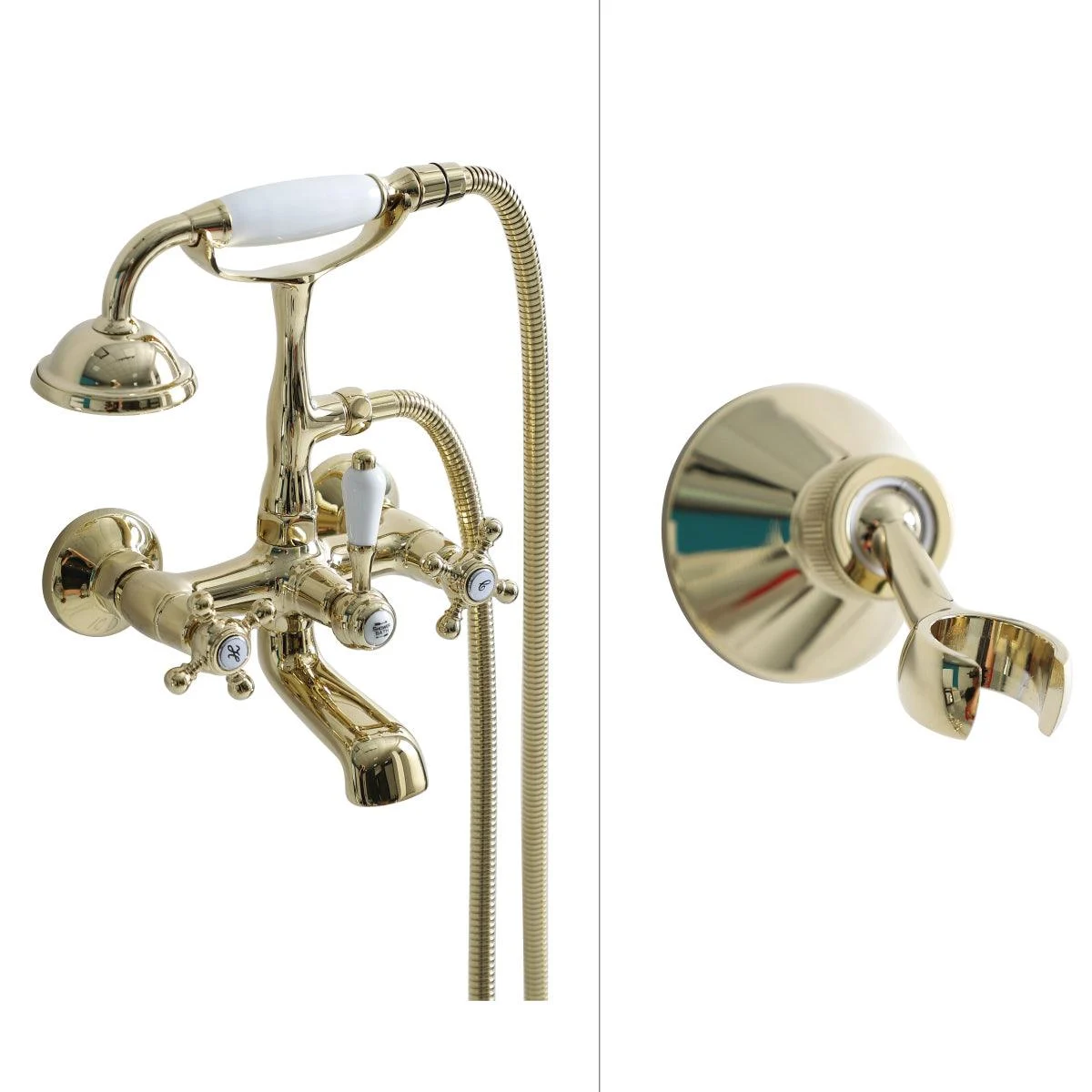 Glam Retro Wall Mounted Metal Claw Foot Tub Tap Trim Low Arc Claw Foot Tub Tap -Bathlova