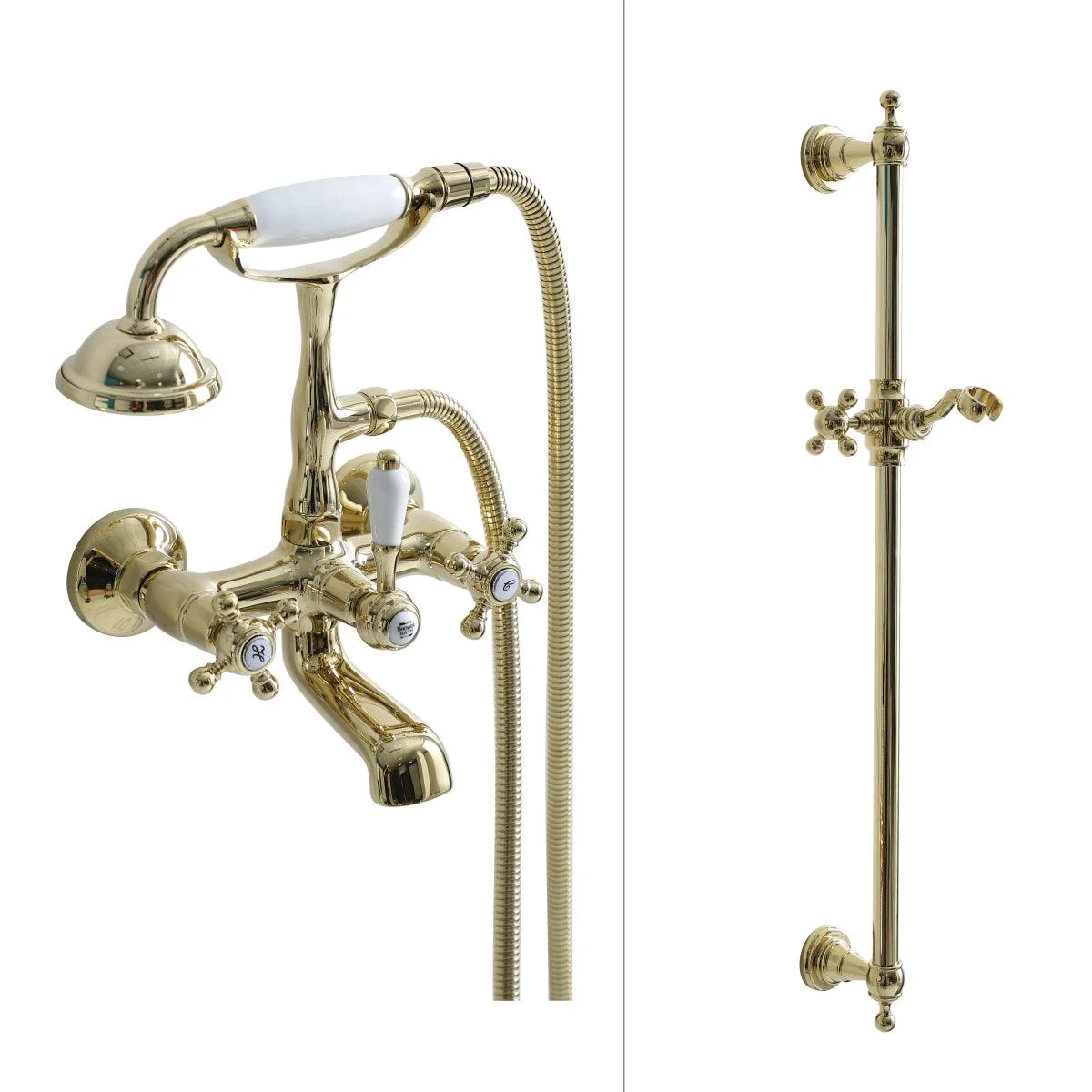 Glam Retro Wall Mounted Metal Claw Foot Tub Tap Trim Low Arc Claw Foot Tub Tap -Bathlova