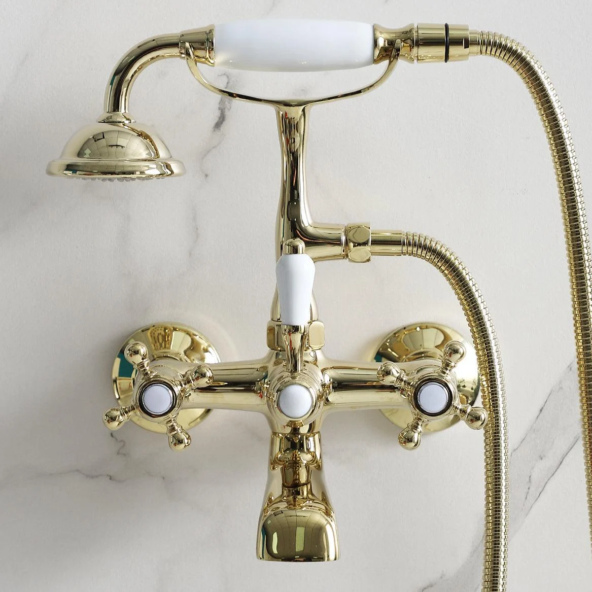 Glam Retro Wall Mounted Metal Claw Foot Tub Tap Trim Low Arc Claw Foot Tub Tap -Bathlova