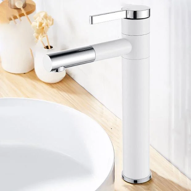 Glam Sink Tap Single Lever Handle Tap with Swivel Spout -Bathlova