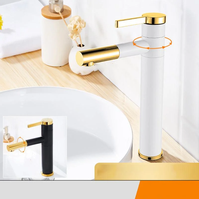 Glam Sink Tap Single Lever Handle Tap with Swivel Spout -Bathlova