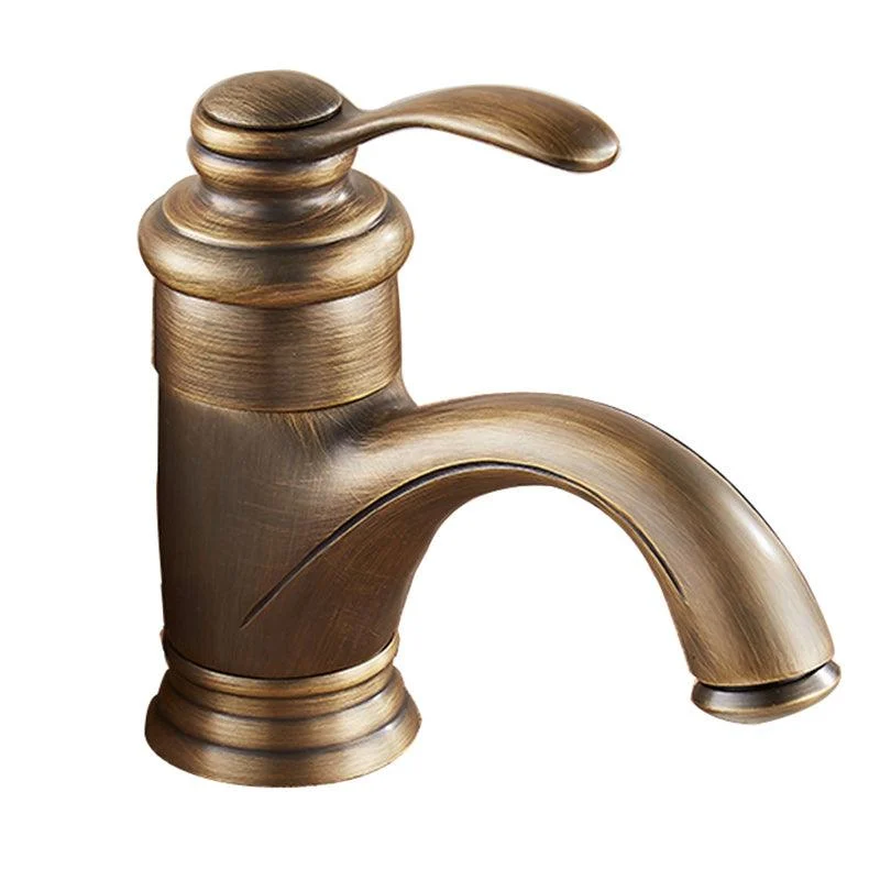 Glam Style Bathroom Sink Tap Single Handle Low Arc Sink Tap -Bathlova