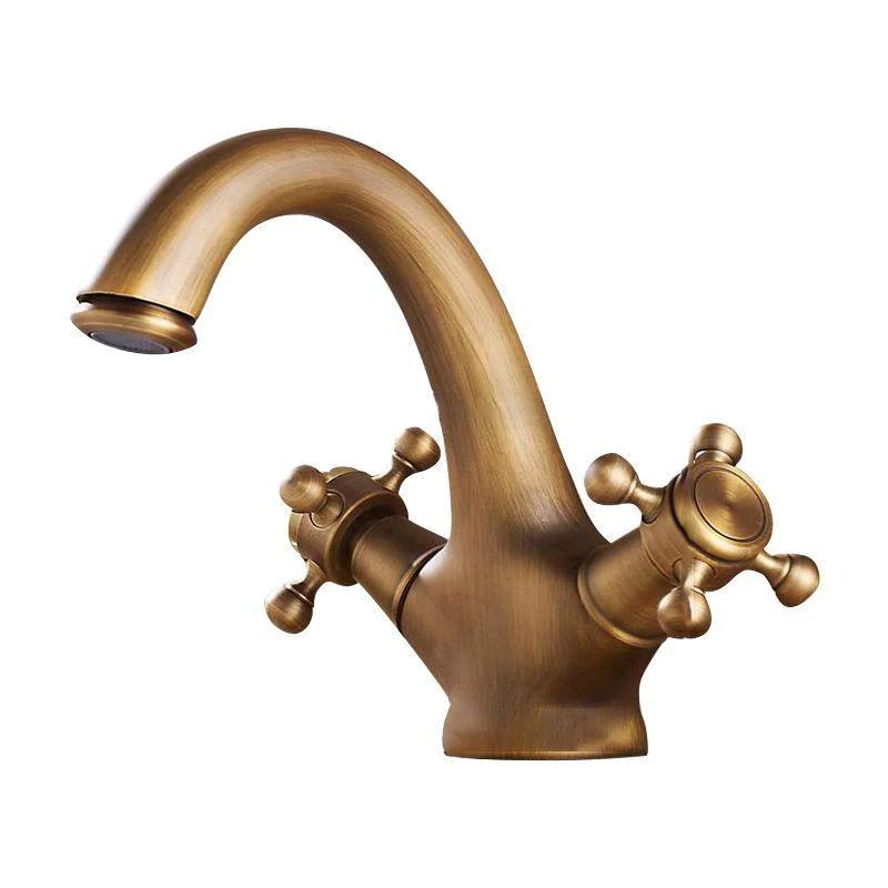 Glam Style Copper Roman Tub Tap Low Arc Deck Mounted Roman Tub Tap Set -Bathlova