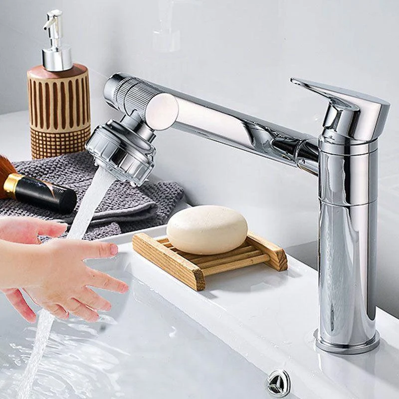 Glam Style Tap Single Handle Vessel Sink Bathroom Tap with Waterfall Spout -Bathlova