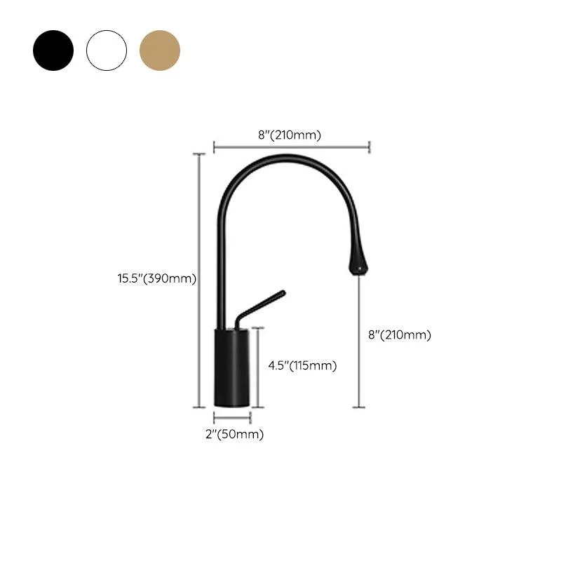 Glam Style Tap Single Lever Handle Vessel Sink Tap for Bathroom -Bathlova