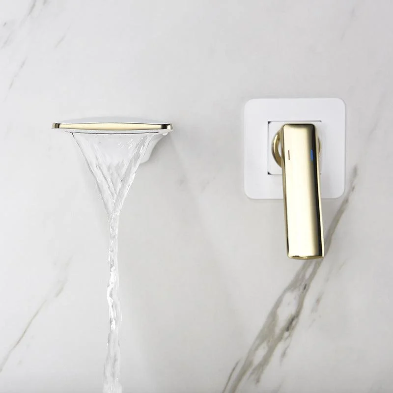 Glam Style Tap Wall Mounted Bathroom Tap with Single Lever Handle -Bathlova