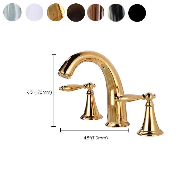 Glam Style Tap Widespread Sink Tap with 2 Handles and 3 Holes -Bathlova