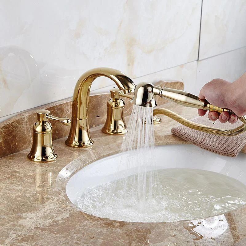 Glam Style Tap Widespread Sink Tap with 2 Lever Handles -Bathlova