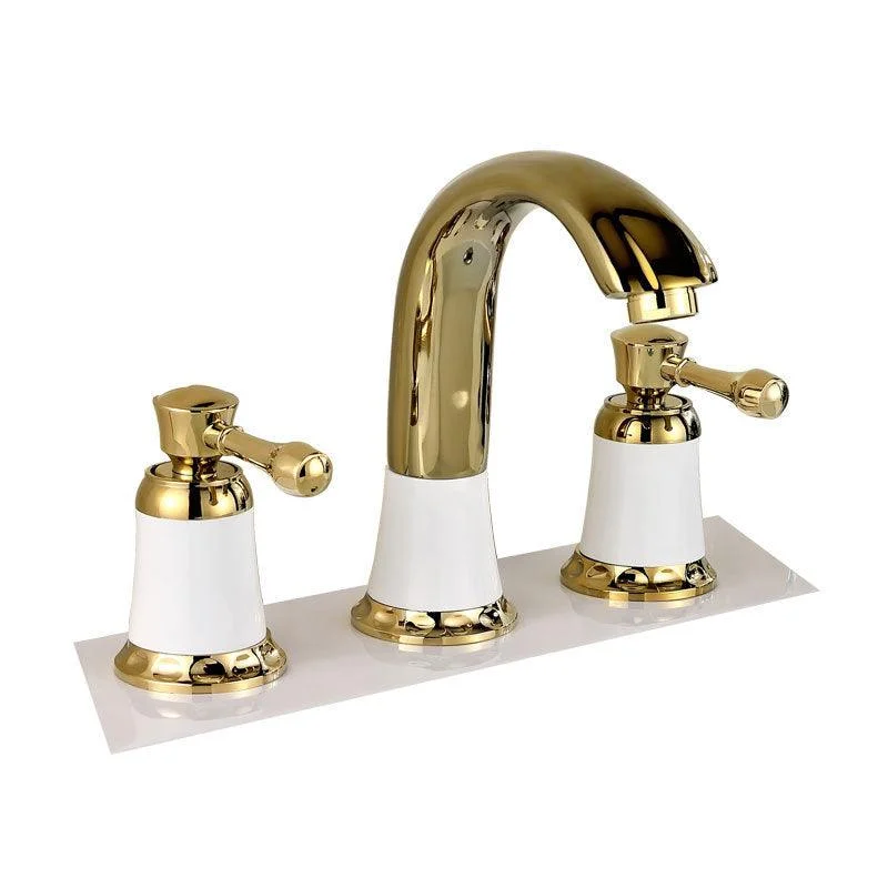 Glam Style Tap Widespread Sink Tap with 2 Lever Handles -Bathlova