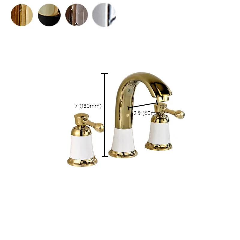 Glam Style Tap Widespread Sink Tap with 2 Lever Handles -Bathlova